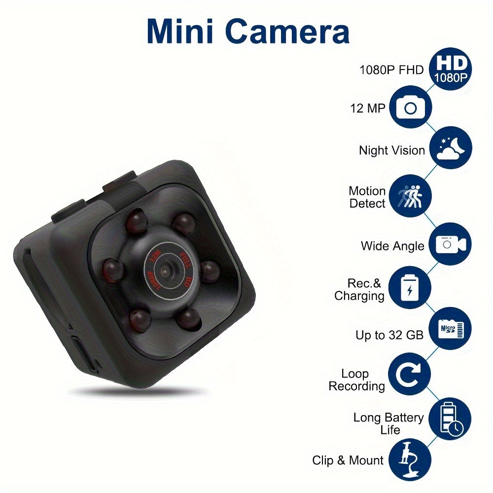 "FAST DELIVERY " BUY NOW
Mini Spy Camera, Hidden Camera 1080P, Nanny Cam Full HD with Night Vision Motion Activation for Indoor Outdoor Covert Security Cameras