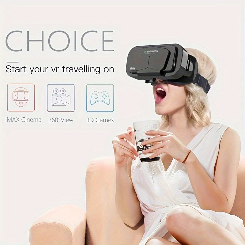1pc Immersive 3D VR Gaming Glasses - Virtual Reality Headset for Mobile Phone with 3D Display and Advanced Gaming Experience - USB Gadget for Gamers