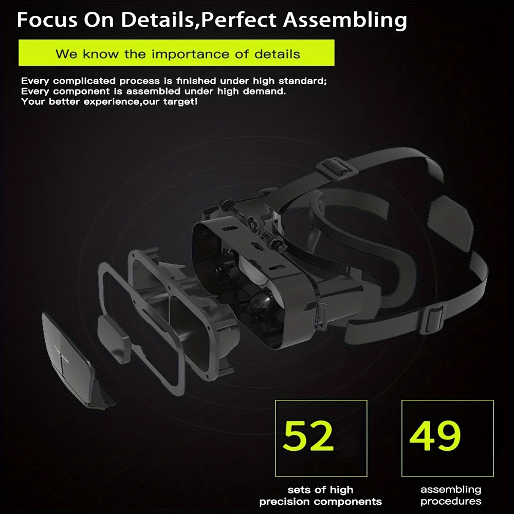 1pc Immersive 3D VR Gaming Glasses - Virtual Reality Headset for Mobile Phone with 3D Display and Advanced Gaming Experience - USB Gadget for Gamers