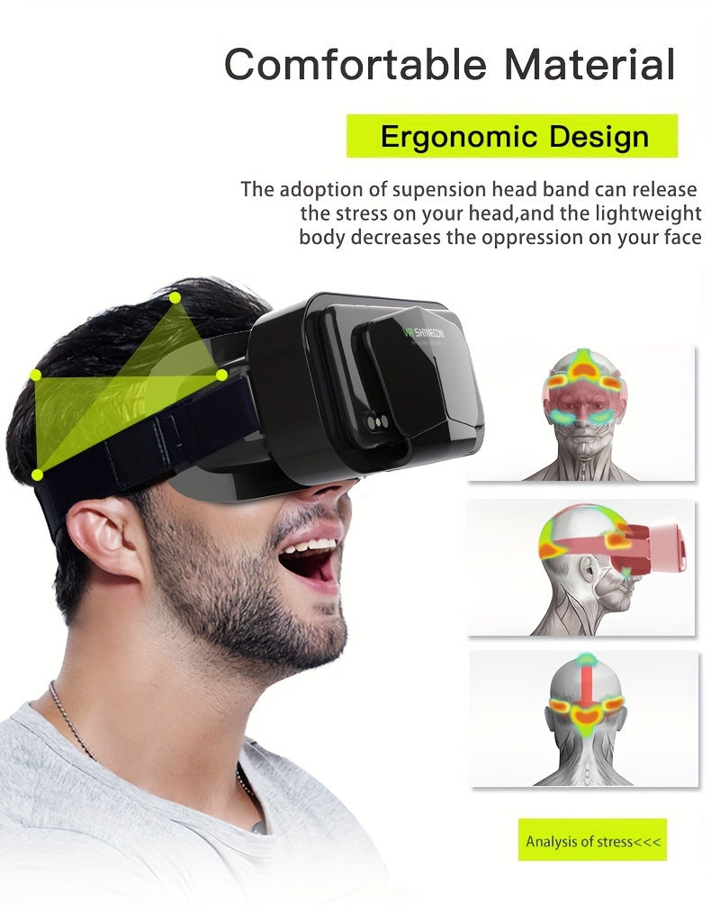 1pc Immersive 3D VR Gaming Glasses - Virtual Reality Headset for Mobile Phone with 3D Display and Advanced Gaming Experience - USB Gadget for Gamers