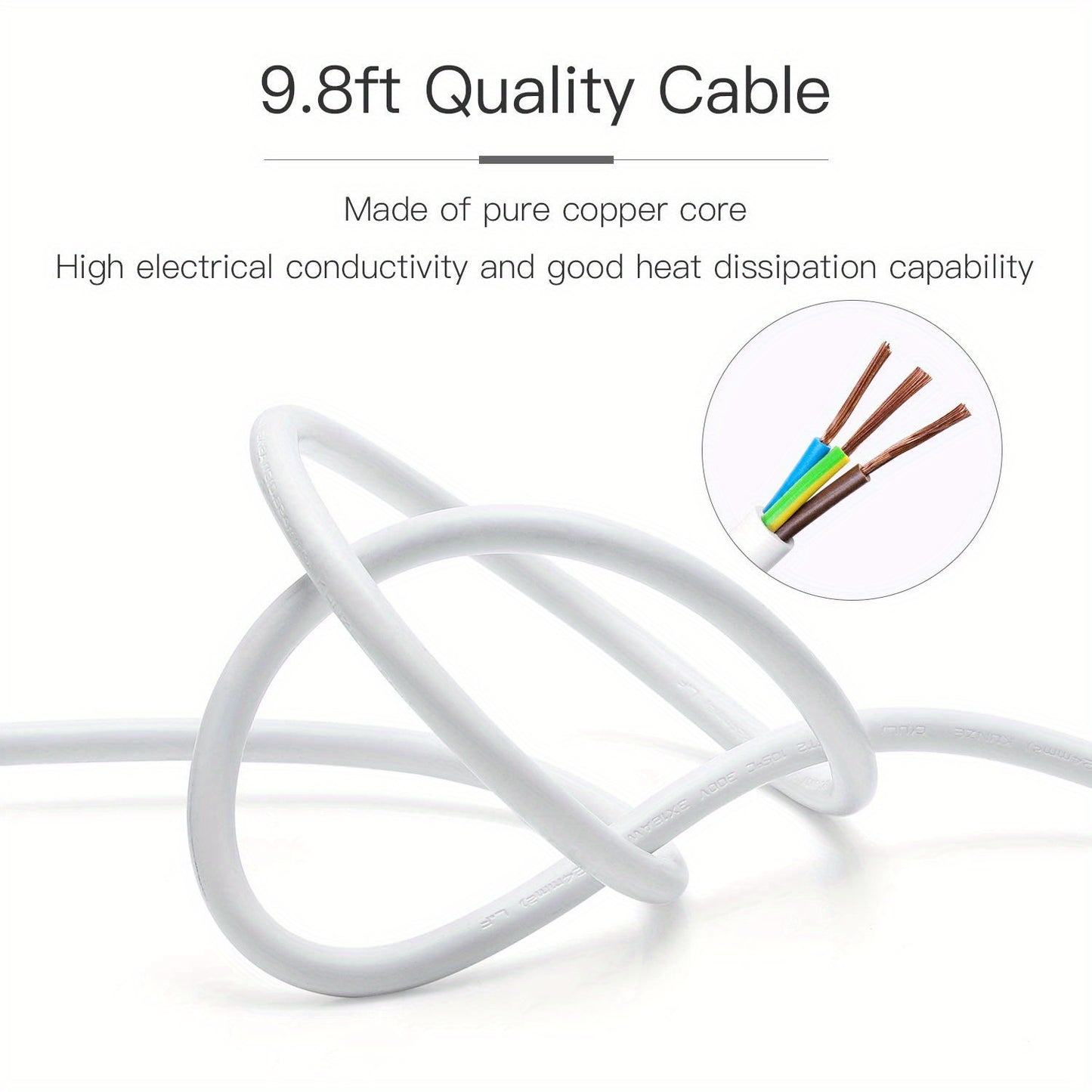 10ft Power Strip Tower Wireless Charger SUPERDANNY Surge Protector Long Extension Cord 10A 9-Outlet 4.5A 4 USB Electrical Charging Station Universal Socket for Laptop Phone White and Gray