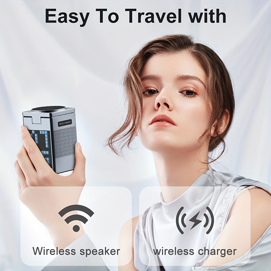 6-in-1 Wireless Charger, Wireless Speaker, 15W Wireless Charging Atmosphere Lamp, Home, Bedroom, Suitable For Easter Gifts