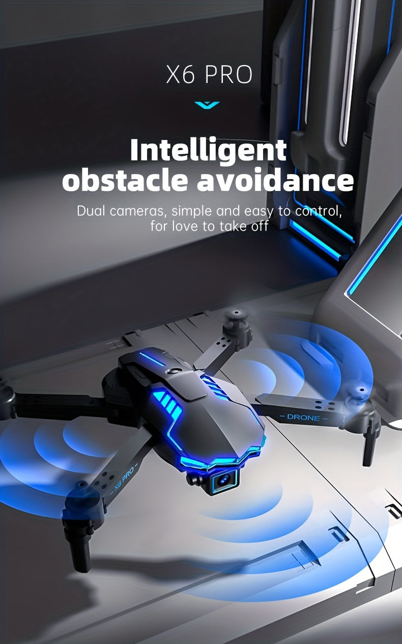 XKRC X6 Foldable Drone with Camera, Obstacle Avoidance, Gravity Mode, and More - Includes Carrying Bag