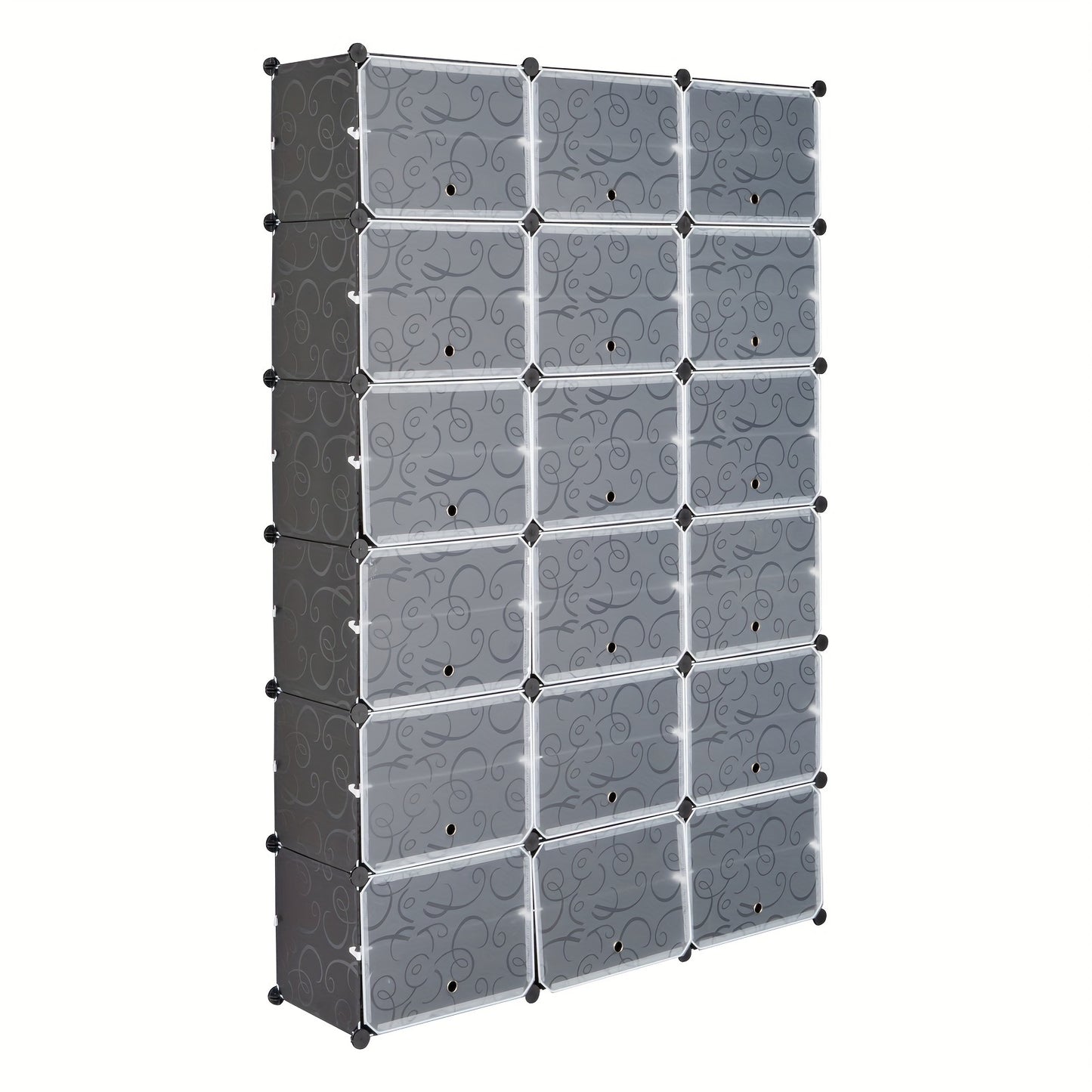72-Pair Expandable Portable Shoe Rack Organizer - 12-Tier Tower Shelf Storage Cabinet Stand with 36 Grids for Heels and More - Space-Saving, Adjustable, and Sturdy Design for Home or Office Use