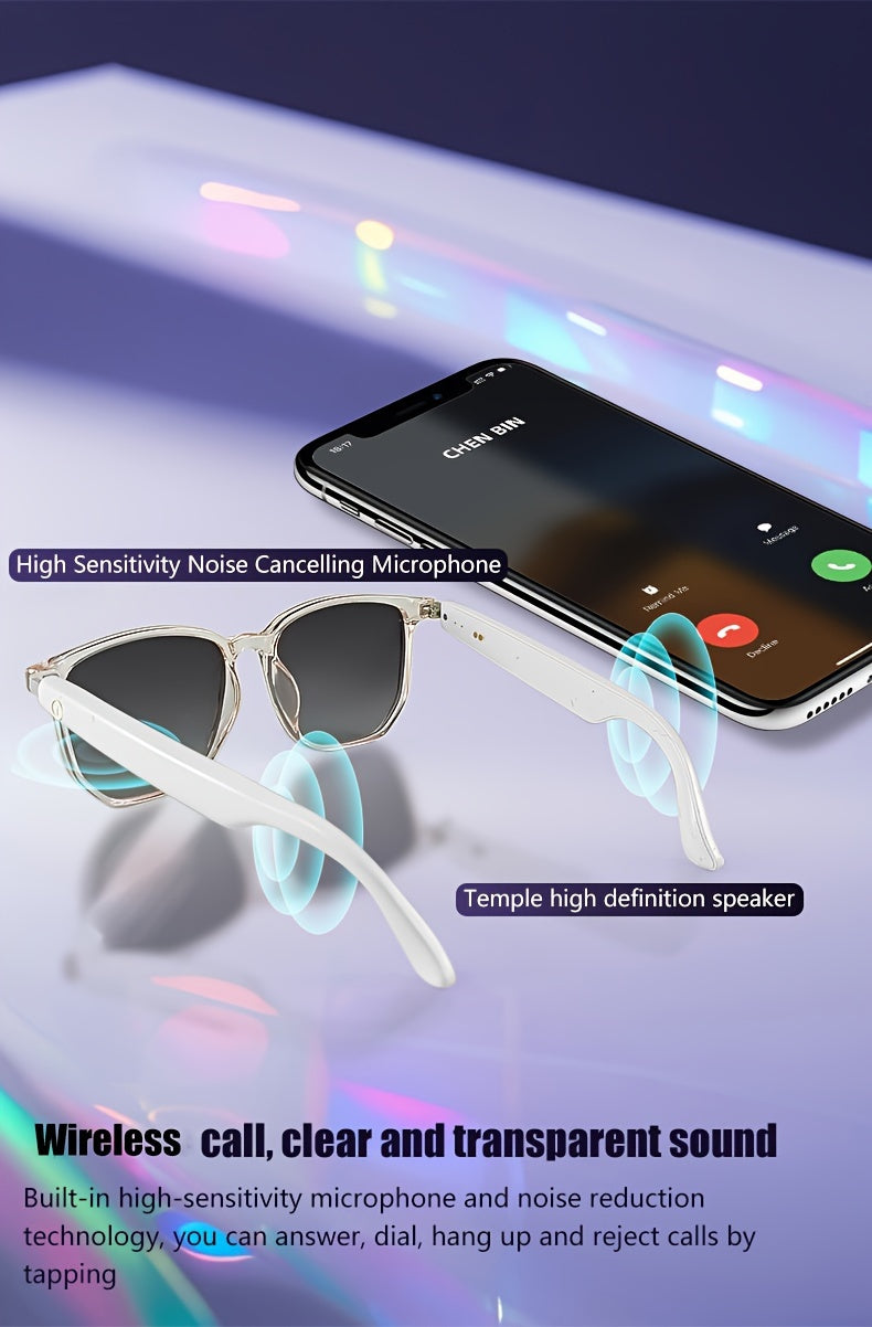 "MUST HAVE"
"BUY NOW"
New Camera Smart Glasses: Outdoor Sports Music And Calls, Light Wear, Remote Control Camera, Built-In Microphone And Speaker, Noise Reduction, Touch And AI Voice Assistant, Compatible with Iphone/ Andro