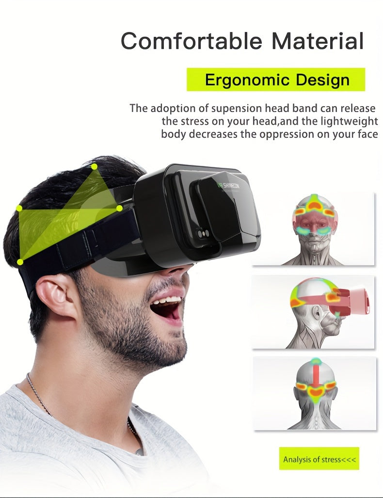 "Fast delivery" Buy 3D VR Headset with Blue Light Filter, Smart Virtual Reality Glasses, for iPhone/Android VR Headset for 4.7-7 Inch Smartphone, Mobile Phone