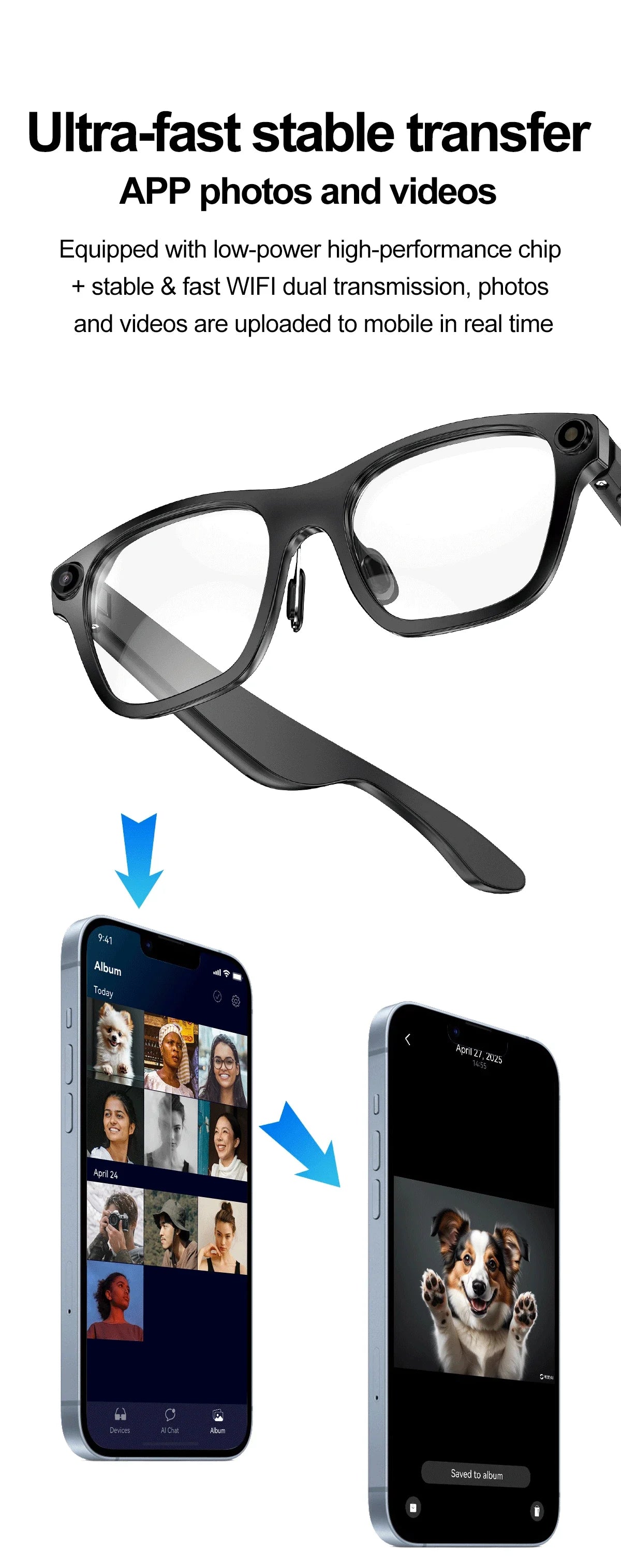 "LIMITED BUY NOW"
New S336 AI Smart Glasses Built-in AI 20MP Camera 1080P Video Shoot Bluetooth Call Music Audio Translation Intelligent Glasses
