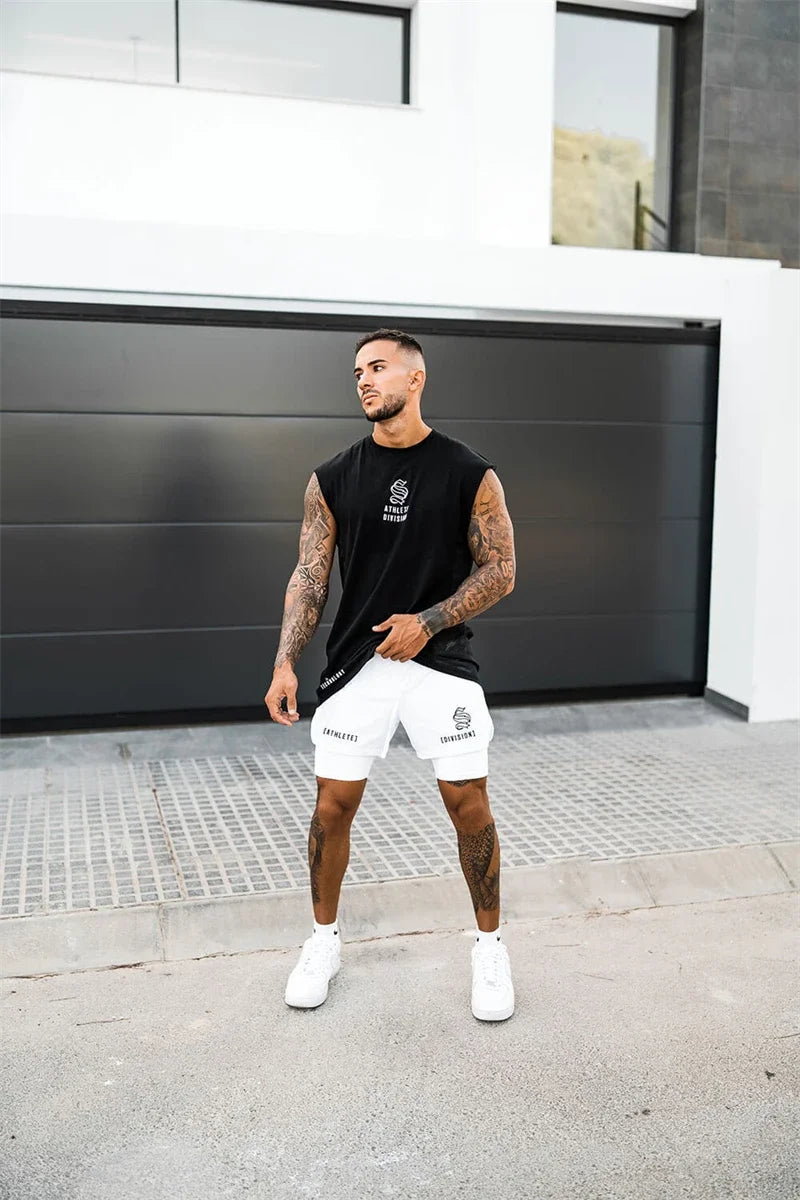 BUY
NEW 2 IN 1 Sport Running Casual Breathable Shorts Men Double-deck Jogging Quick Dry GYM Shorts Fitness Workout Men Shorts