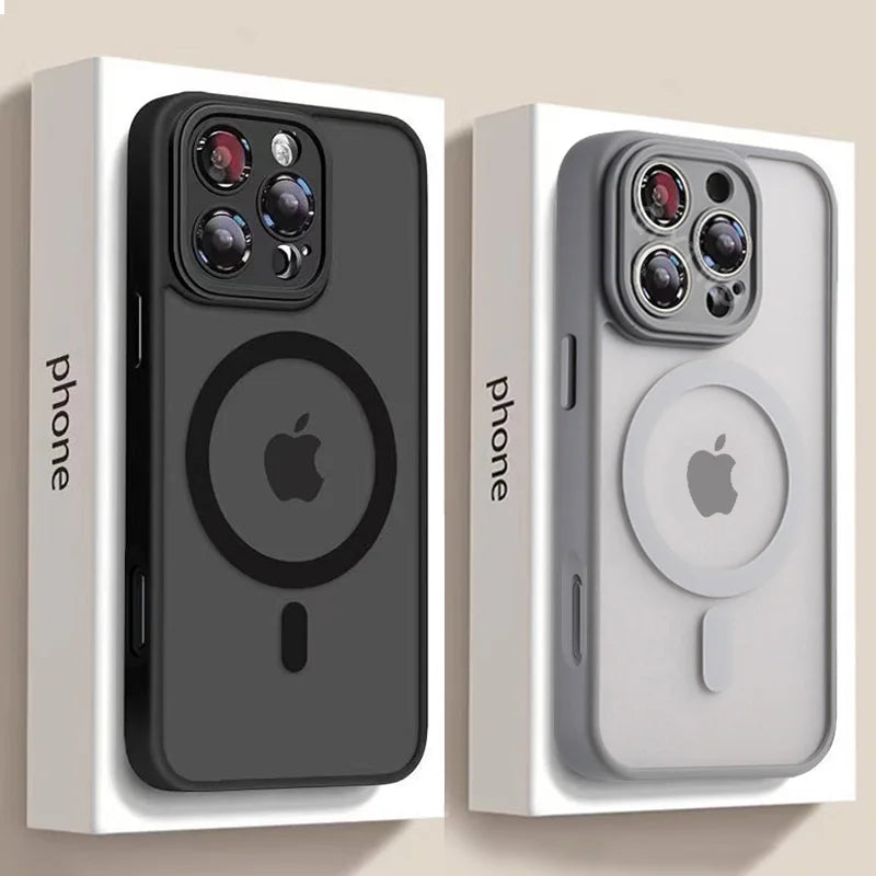 BUY NOW IPHONE Luxury Matte Armor For Magsafe Magnetic Wireless Charging Case For iPhone 11 12 13 14 15 16 Pro Max Plus Shockproof Hard Cover
