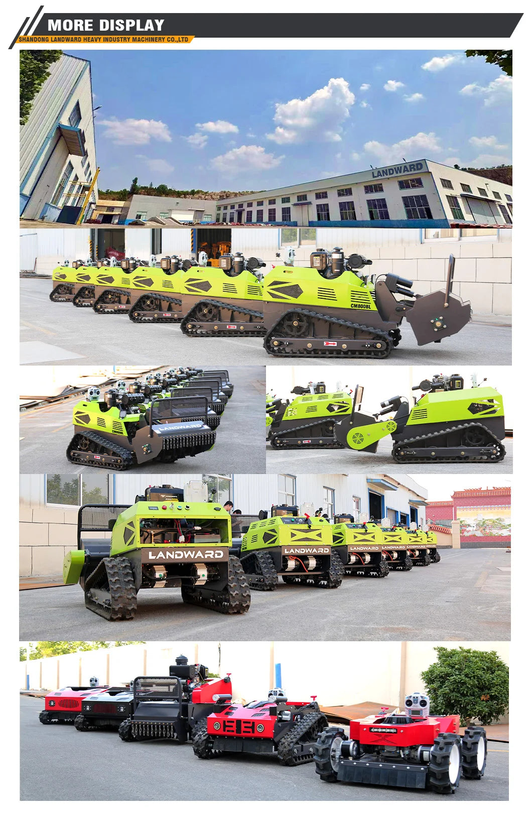 Crawler Lawn Mower Agricultural Weeding Robot Home Garden Wireless Remote Control Lawn Mower Customized Sale