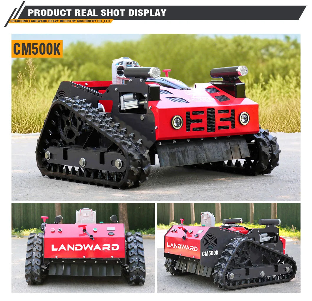Crawler Lawn Mower Agricultural Weeding Robot Home Garden Wireless Remote Control Lawn Mower Customized Sale