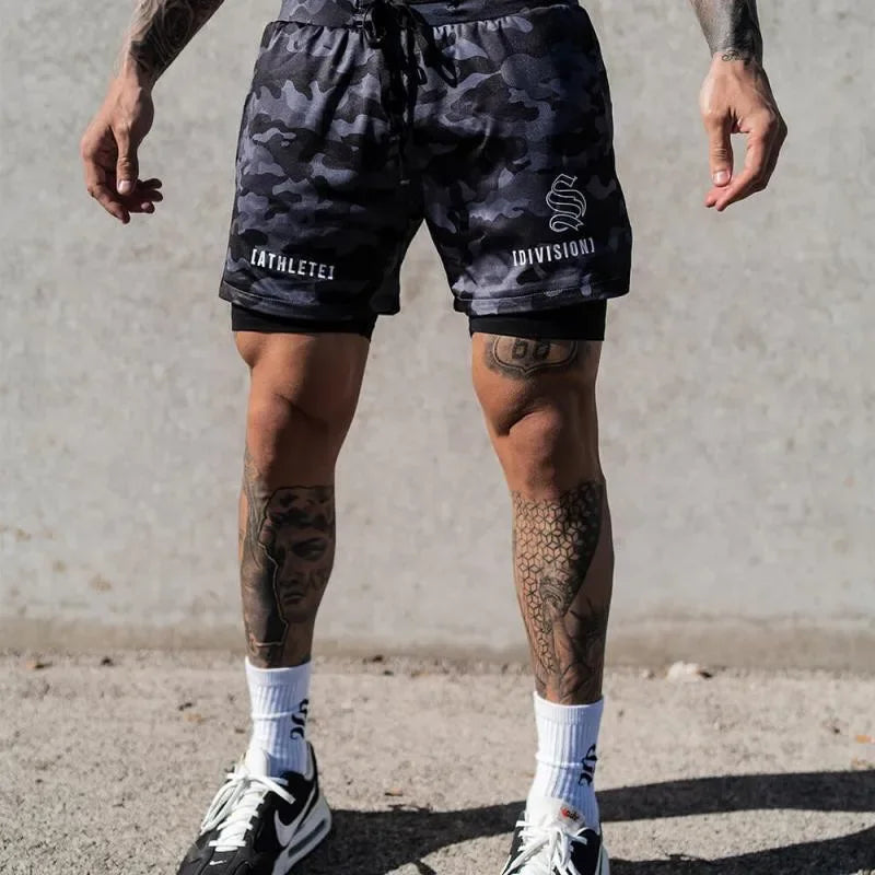 BUY
NEW 2 IN 1 Sport Running Casual Breathable Shorts Men Double-deck Jogging Quick Dry GYM Shorts Fitness Workout Men Shorts