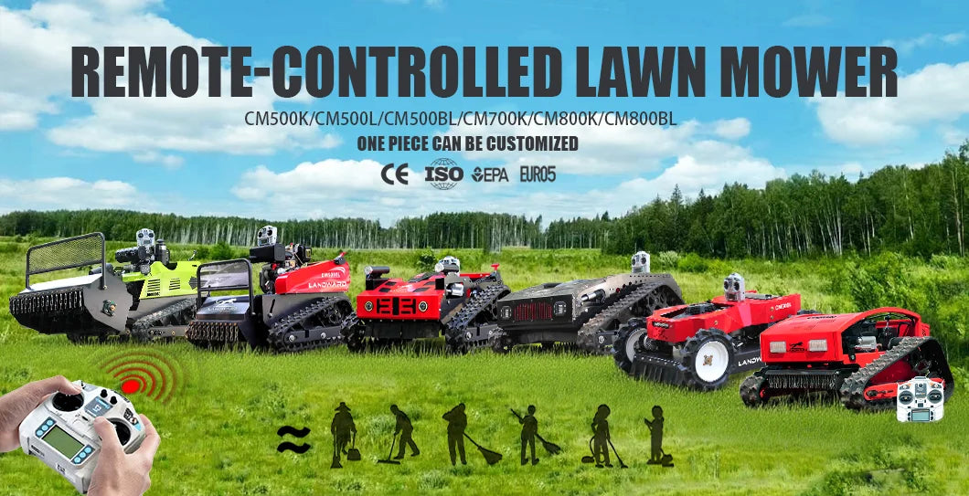 Crawler Lawn Mower Agricultural Weeding Robot Home Garden Wireless Remote Control Lawn Mower Customized Sale
