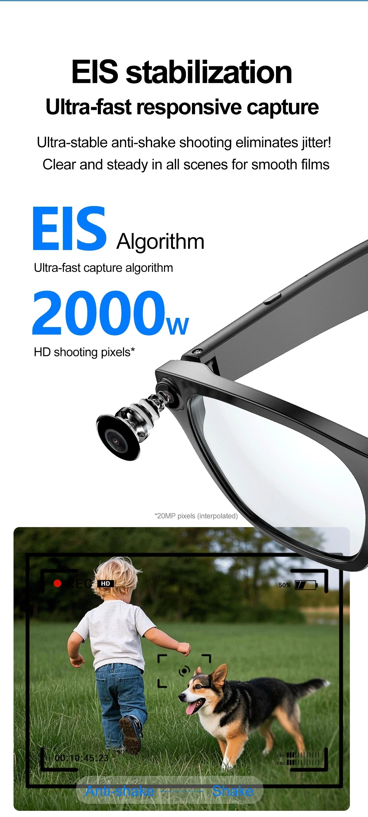 "LIMITED BUY NOW"
New S336 AI Smart Glasses Built-in AI 20MP Camera 1080P Video Shoot Bluetooth Call Music Audio Translation Intelligent Glasses