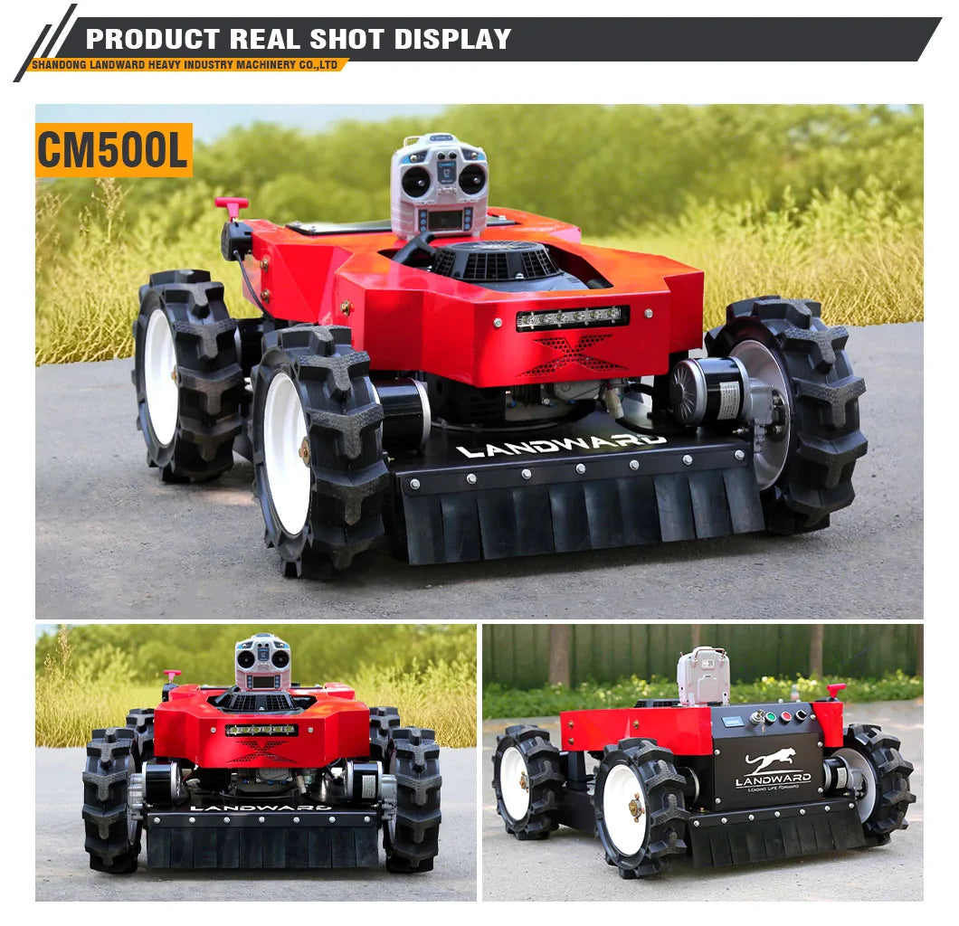 Crawler Lawn Mower Agricultural Weeding Robot Home Garden Wireless Remote Control Lawn Mower Customized Sale