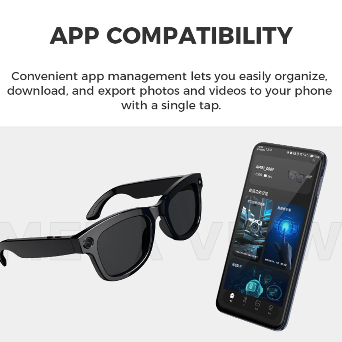 " BUY NOW"
AI Smart Glasses Camera Function 1080P High Definition Pixel Polarized Lenses Photo Video Meetings Video Recorder For Men Women