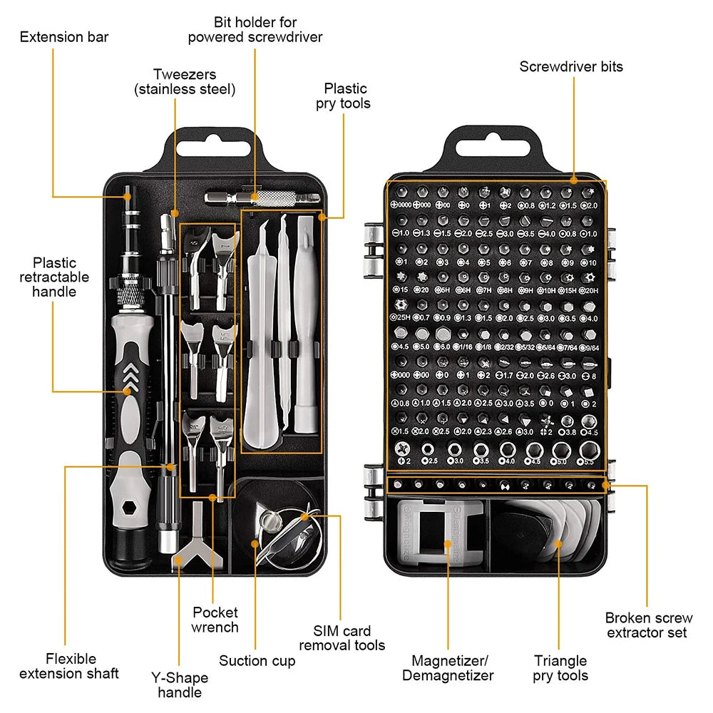 BUY NOW
Screwdriver Set Magnetic Torx Phillips Screw Bit Kit WOZOBUY With Electrical Driver Remover Wrench Repair Phone PC Tools