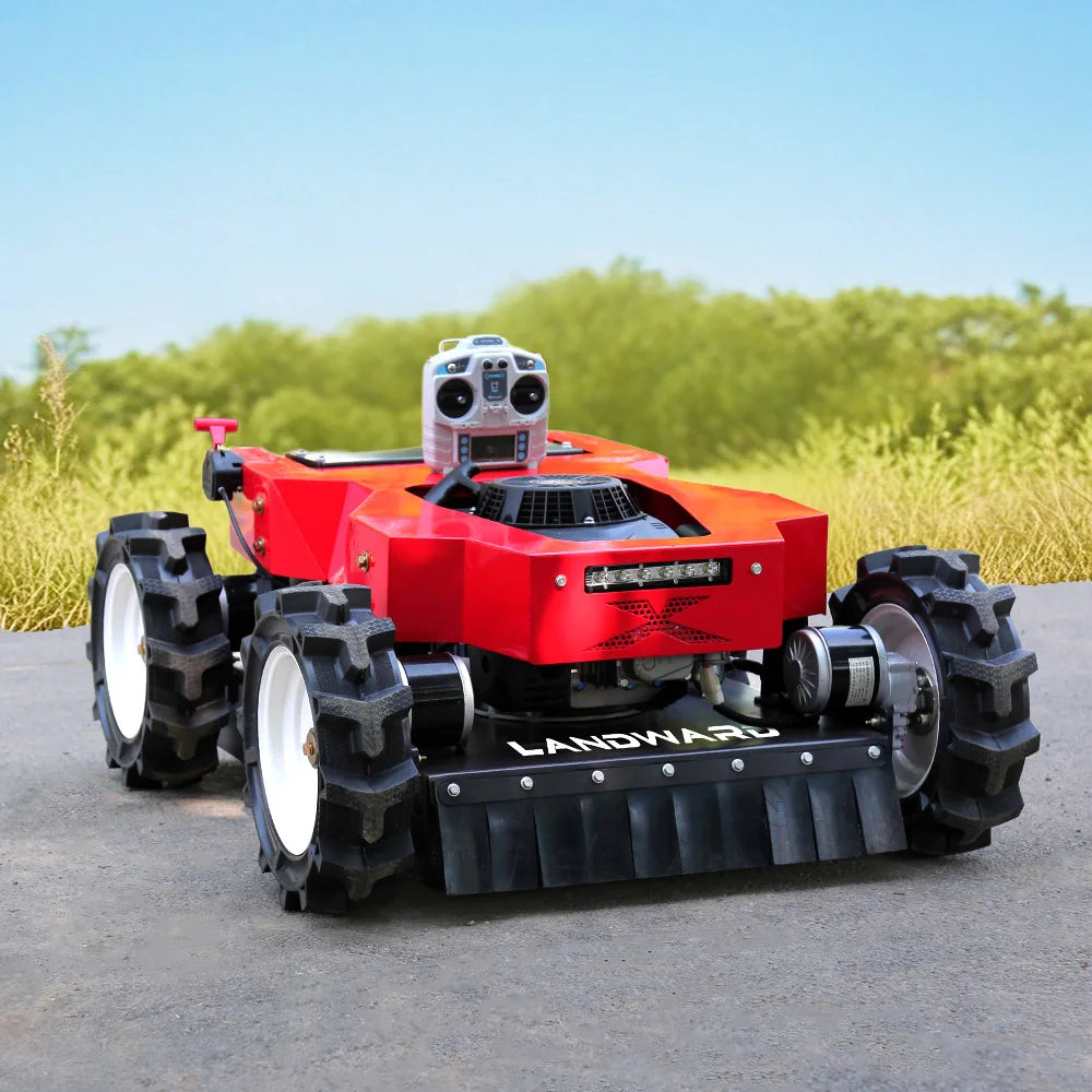 Crawler Lawn Mower Agricultural Weeding Robot Home Garden Wireless Remote Control Lawn Mower Customized Sale