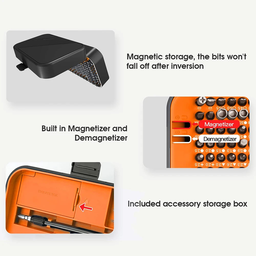 BUY NOW
Screwdriver Set Magnetic Torx Phillips Screw Bit Kit WOZOBUY With Electrical Driver Remover Wrench Repair Phone PC Tools