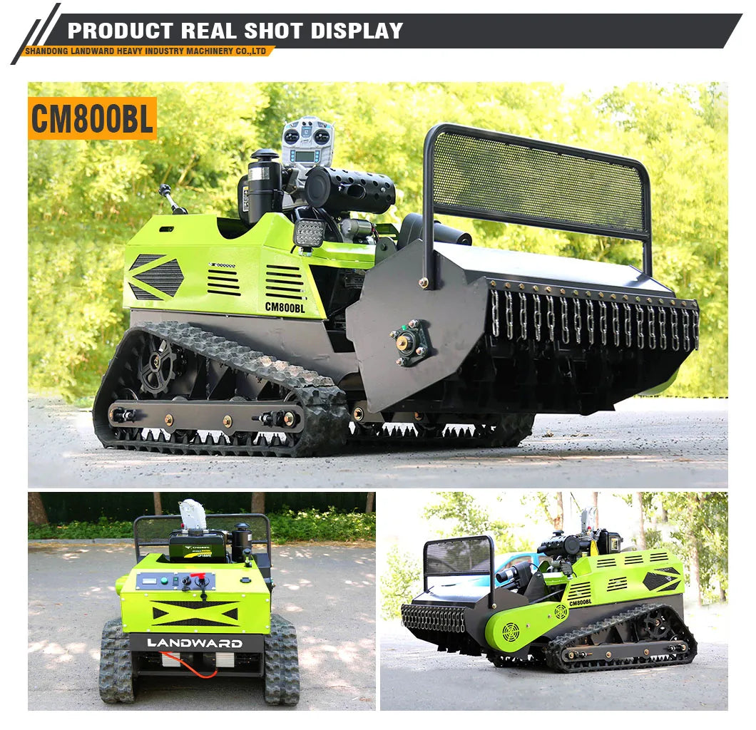Crawler Lawn Mower Agricultural Weeding Robot Home Garden Wireless Remote Control Lawn Mower Customized Sale