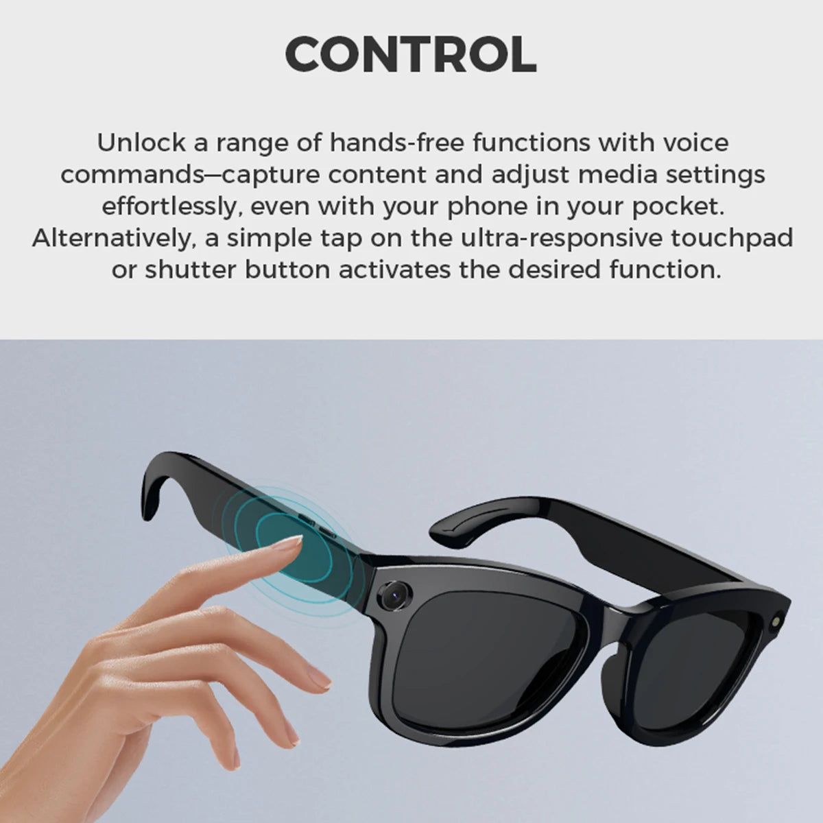 " BUY NOW"
AI Smart Glasses Camera Function 1080P High Definition Pixel Polarized Lenses Photo Video Meetings Video Recorder For Men Women