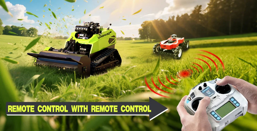 Crawler Lawn Mower Agricultural Weeding Robot Home Garden Wireless Remote Control Lawn Mower Customized Sale