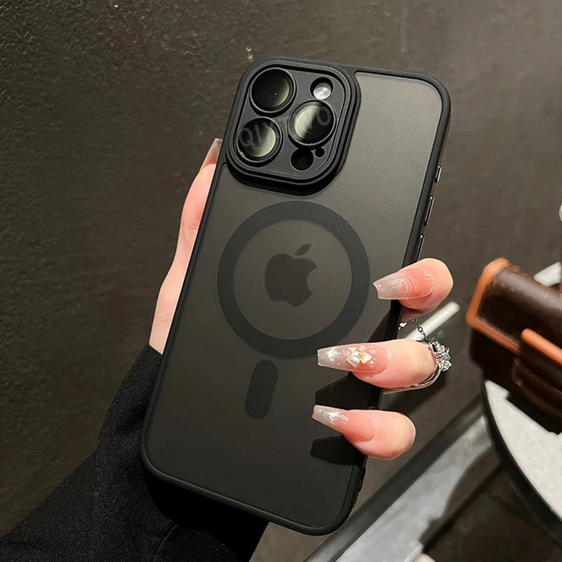 BUY NOW IPHONE Luxury Matte Armor For Magsafe Magnetic Wireless Charging Case For iPhone 11 12 13 14 15 16 Pro Max Plus Shockproof Hard Cover