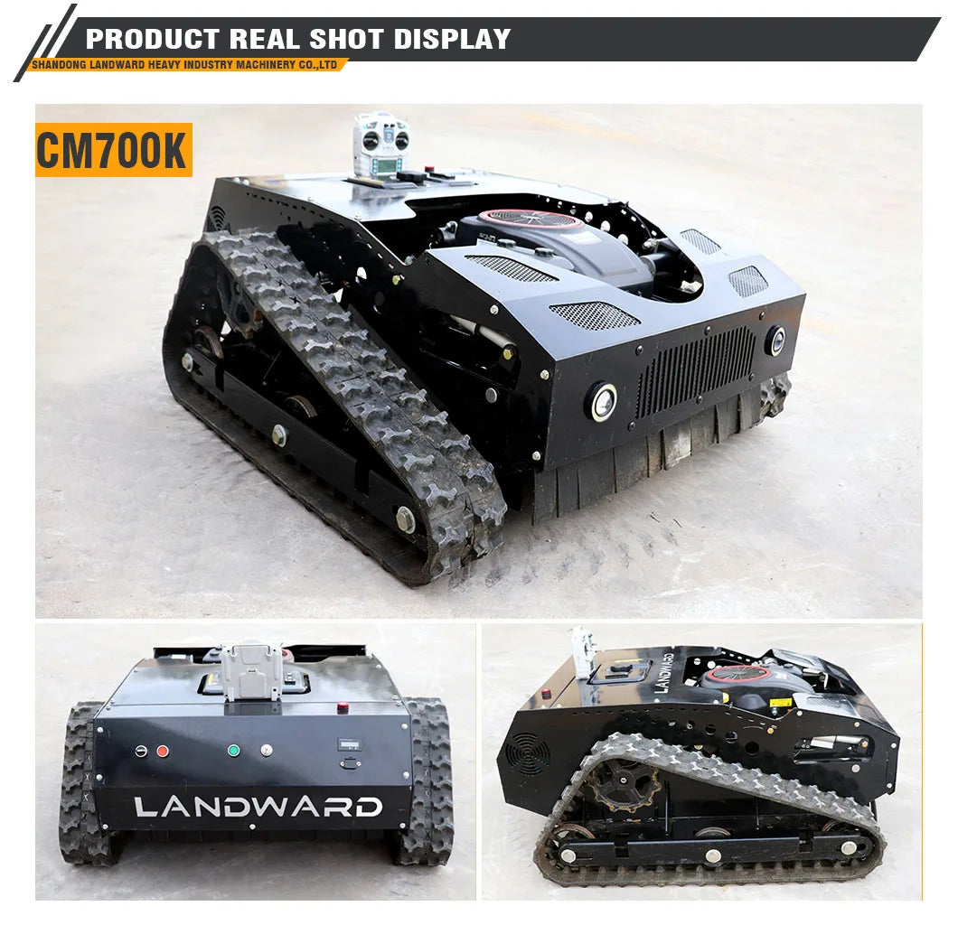 Crawler Lawn Mower Agricultural Weeding Robot Home Garden Wireless Remote Control Lawn Mower Customized Sale