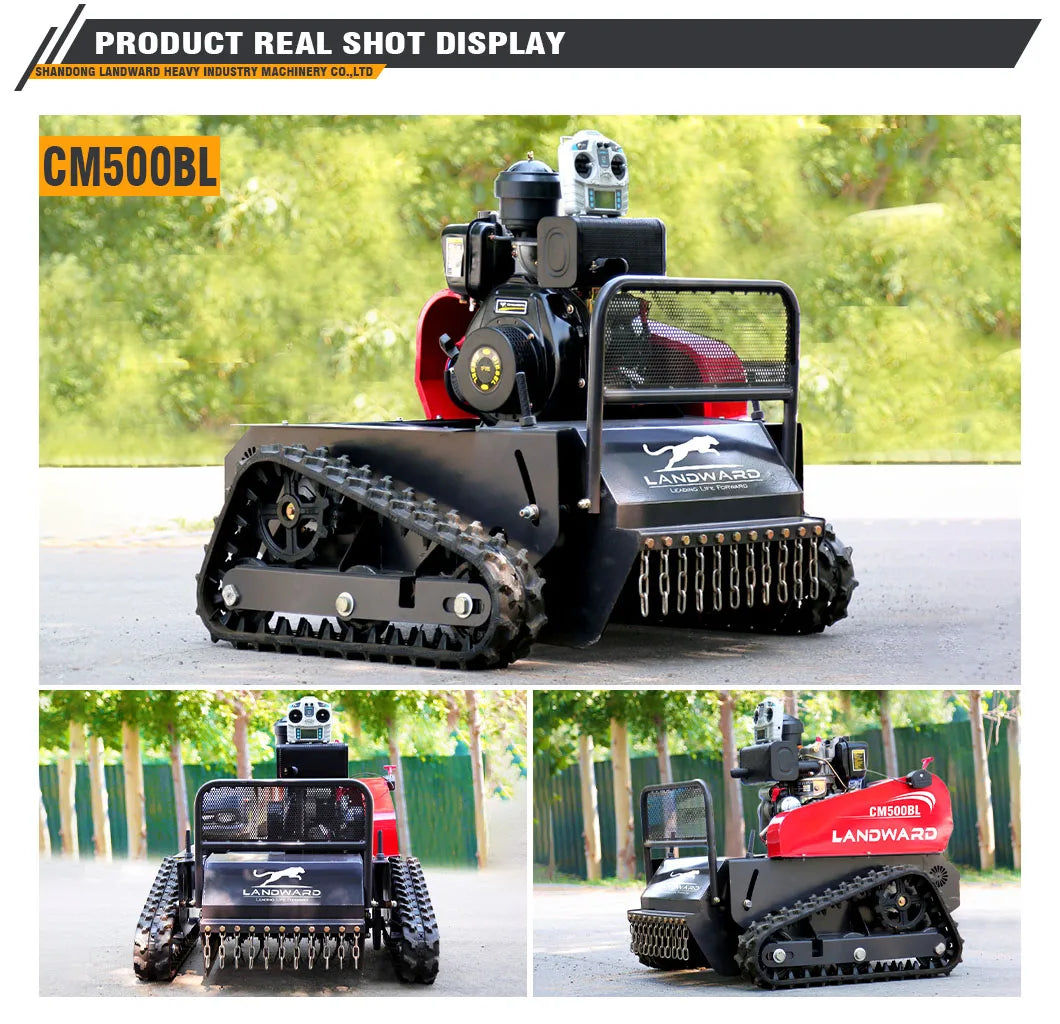 Crawler Lawn Mower Agricultural Weeding Robot Home Garden Wireless Remote Control Lawn Mower Customized Sale