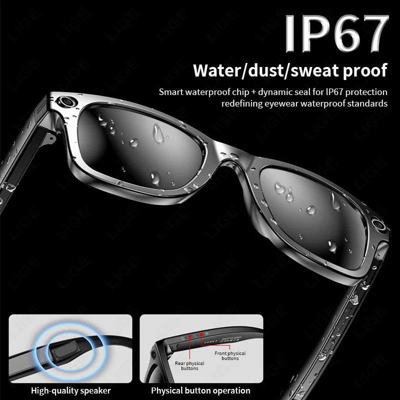 "BUY"
AI Smart Glasses with HD Camera for Photos Videos Hands-Free Vlog Recording Camera Glasses Audio for Driving Outdoor Sunglasses