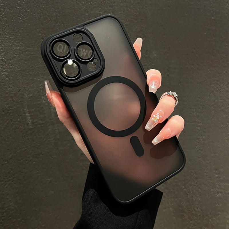 BUY NOW IPHONE Luxury Matte Armor For Magsafe Magnetic Wireless Charging Case For iPhone 11 12 13 14 15 16 Pro Max Plus Shockproof Hard Cover