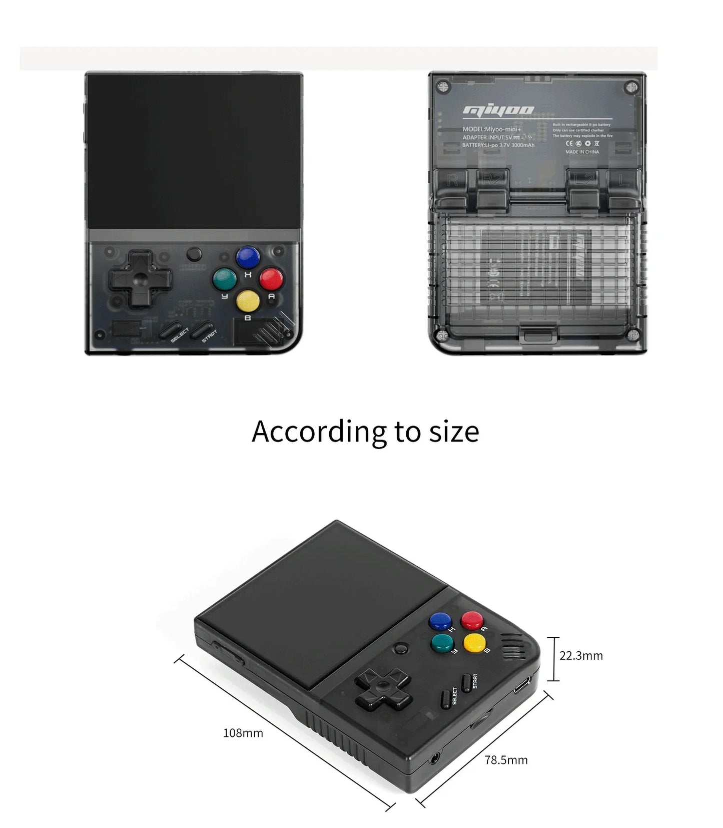 MIYOO Mini Plus Portable Retro Handheld Game Console V2 Mini+ 3.5 Inch IPS Screen Classic Video Game Console Linux System Gift