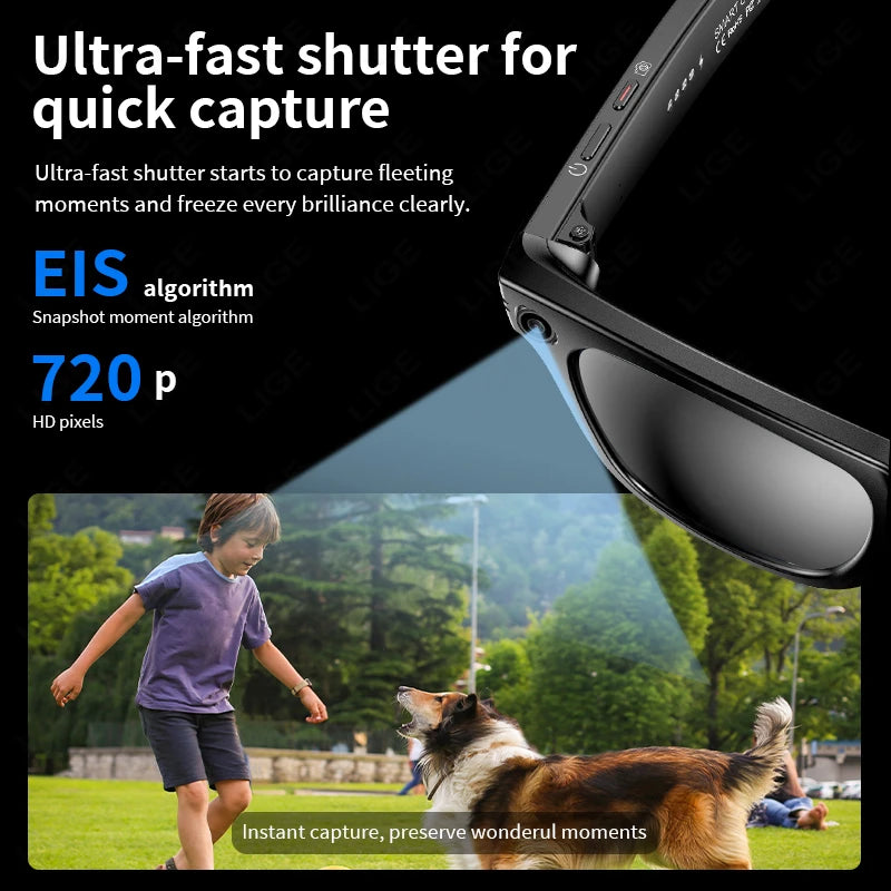"BUY"
AI Smart Glasses with HD Camera for Photos Videos Hands-Free Vlog Recording Camera Glasses Audio for Driving Outdoor Sunglasses