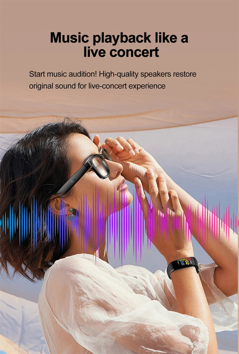 "BUY"
AI Smart Glasses with HD Camera for Photos Videos Hands-Free Vlog Recording Camera Glasses Audio for Driving Outdoor Sunglasses