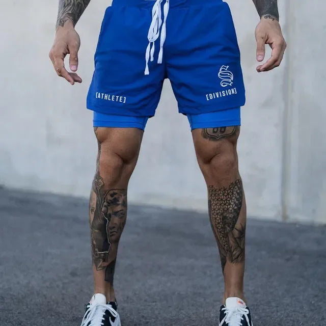 BUY
NEW 2 IN 1 Sport Running Casual Breathable Shorts Men Double-deck Jogging Quick Dry GYM Shorts Fitness Workout Men Shorts