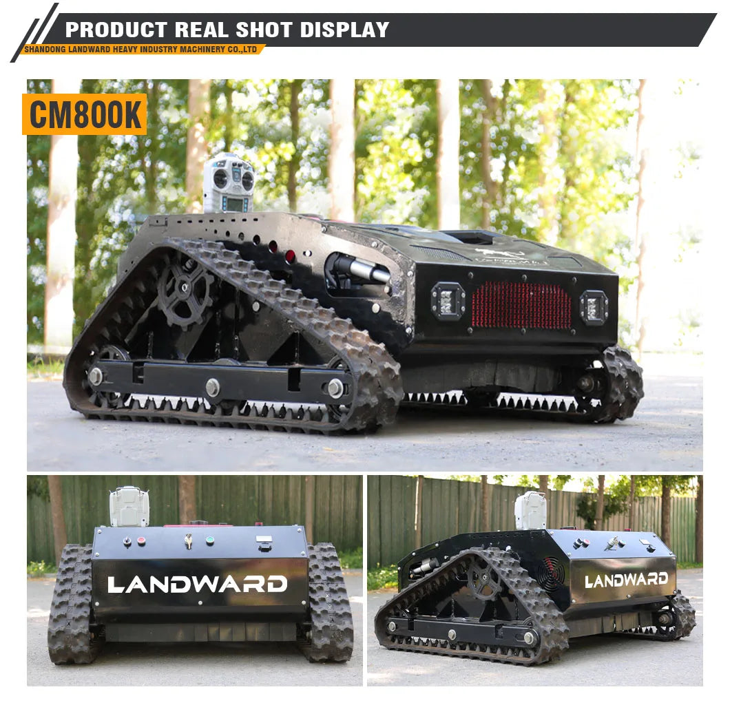 Crawler Lawn Mower Agricultural Weeding Robot Home Garden Wireless Remote Control Lawn Mower Customized Sale