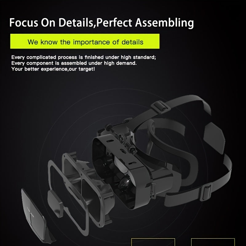 "Fast delivery" Buy 3D VR Headset with Blue Light Filter, Smart Virtual Reality Glasses, for iPhone/Android VR Headset for 4.7-7 Inch Smartphone, Mobile Phone