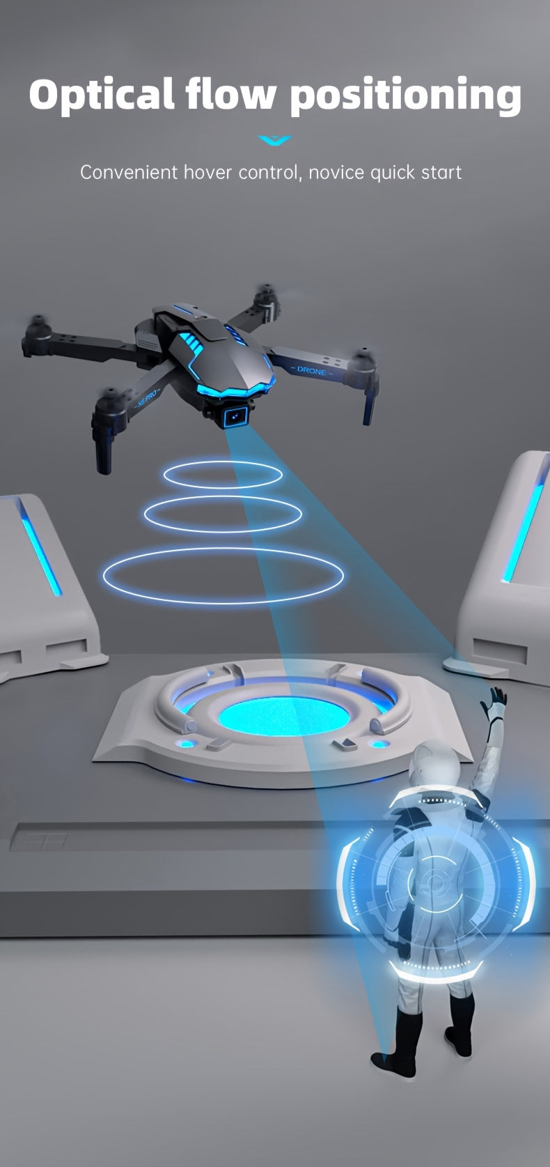 XKRC X6 Foldable Drone with Camera, Obstacle Avoidance, Gravity Mode, and More - Includes Carrying Bag