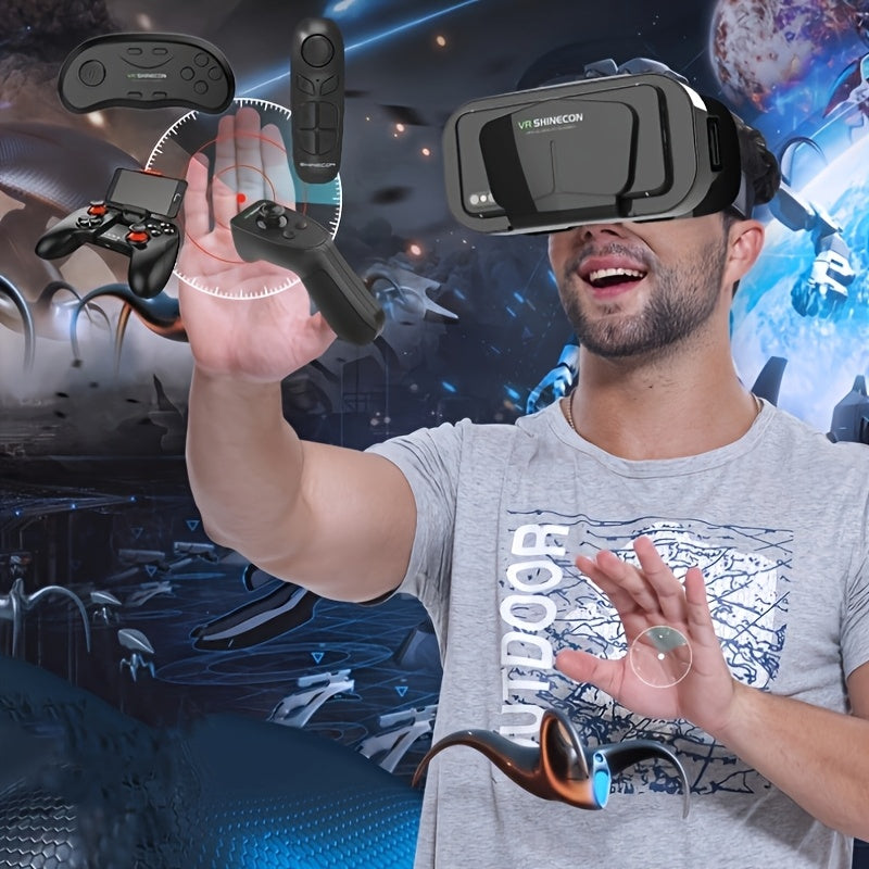 "Fast delivery" Buy 3D VR Headset with Blue Light Filter, Smart Virtual Reality Glasses, for iPhone/Android VR Headset for 4.7-7 Inch Smartphone, Mobile Phone