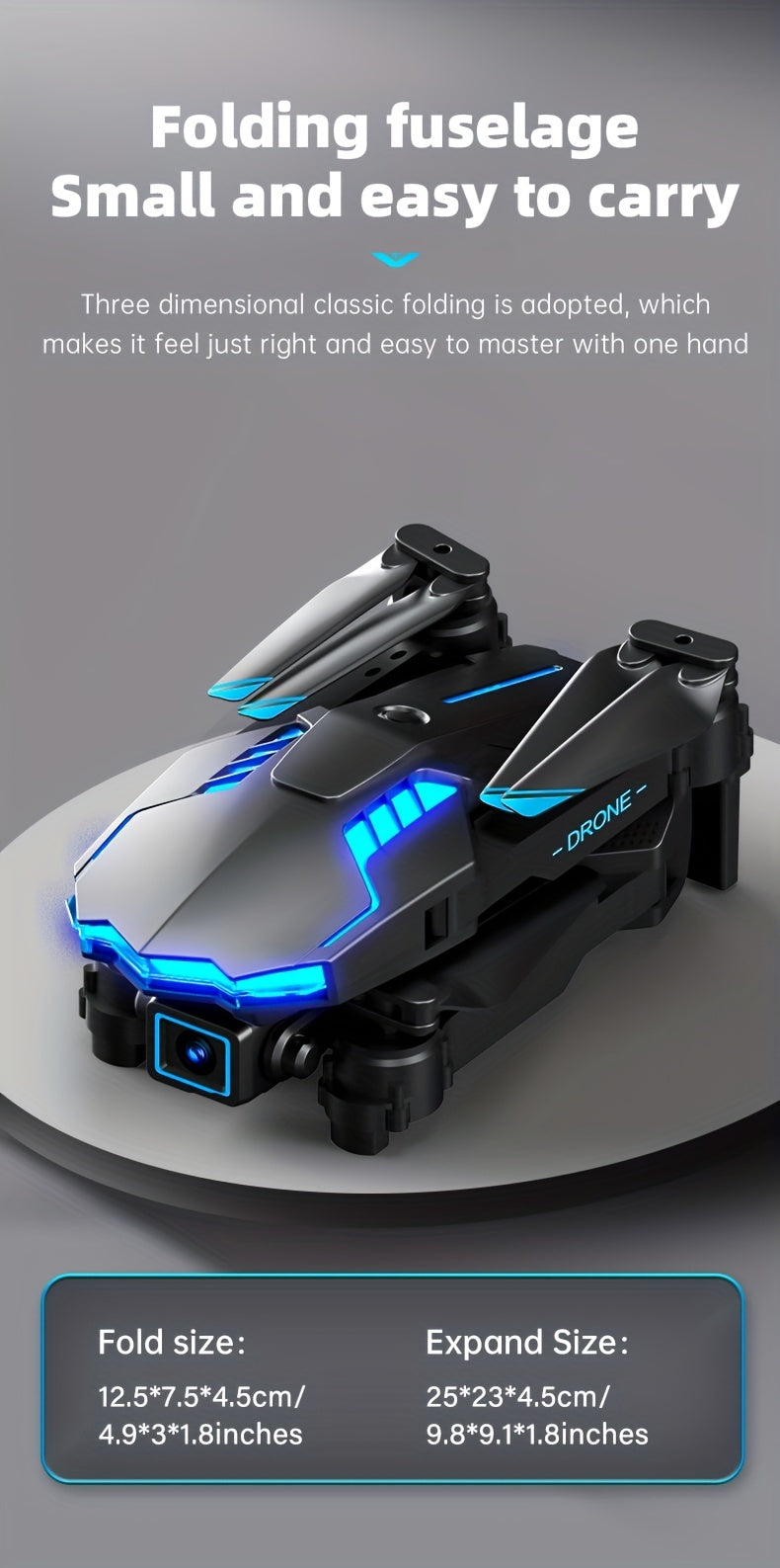 XKRC X6 Foldable Drone with Camera, Obstacle Avoidance, Gravity Mode, and More - Includes Carrying Bag