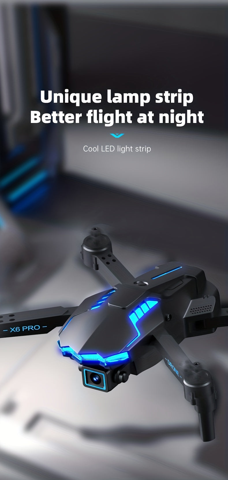 XKRC X6 Foldable Drone with Camera, Obstacle Avoidance, Gravity Mode, and More - Includes Carrying Bag