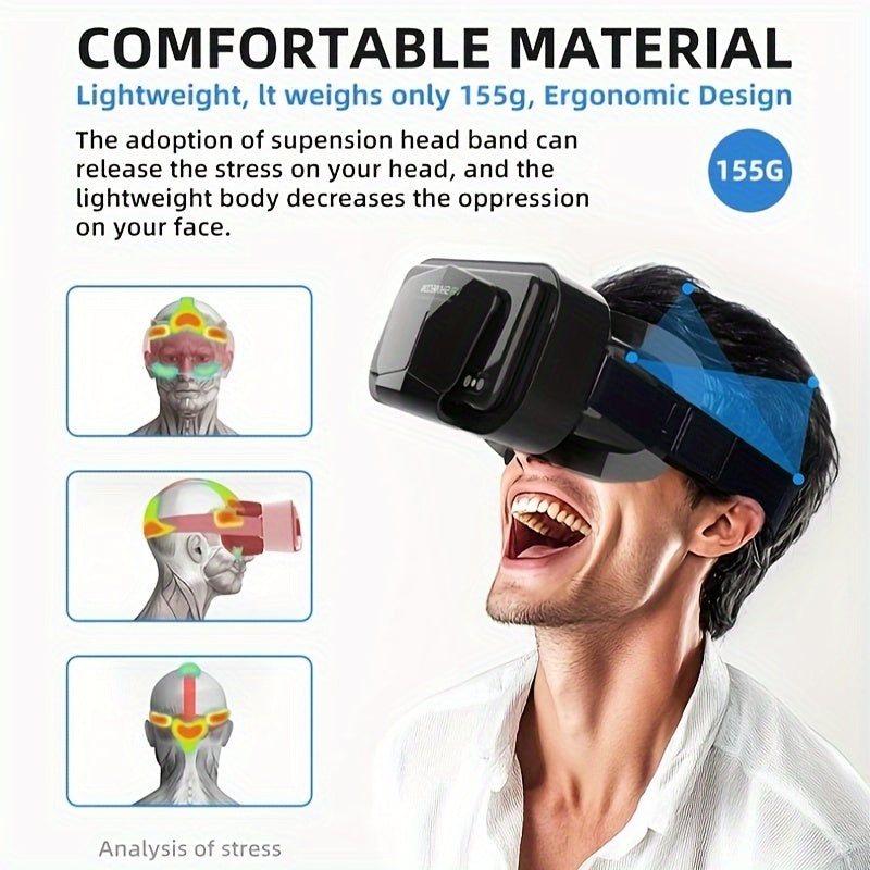 "Fast delivery" Buy 3D VR Headset with Blue Light Filter, Smart Virtual Reality Glasses, for iPhone/Android VR Headset for 4.7-7 Inch Smartphone, Mobile Phone