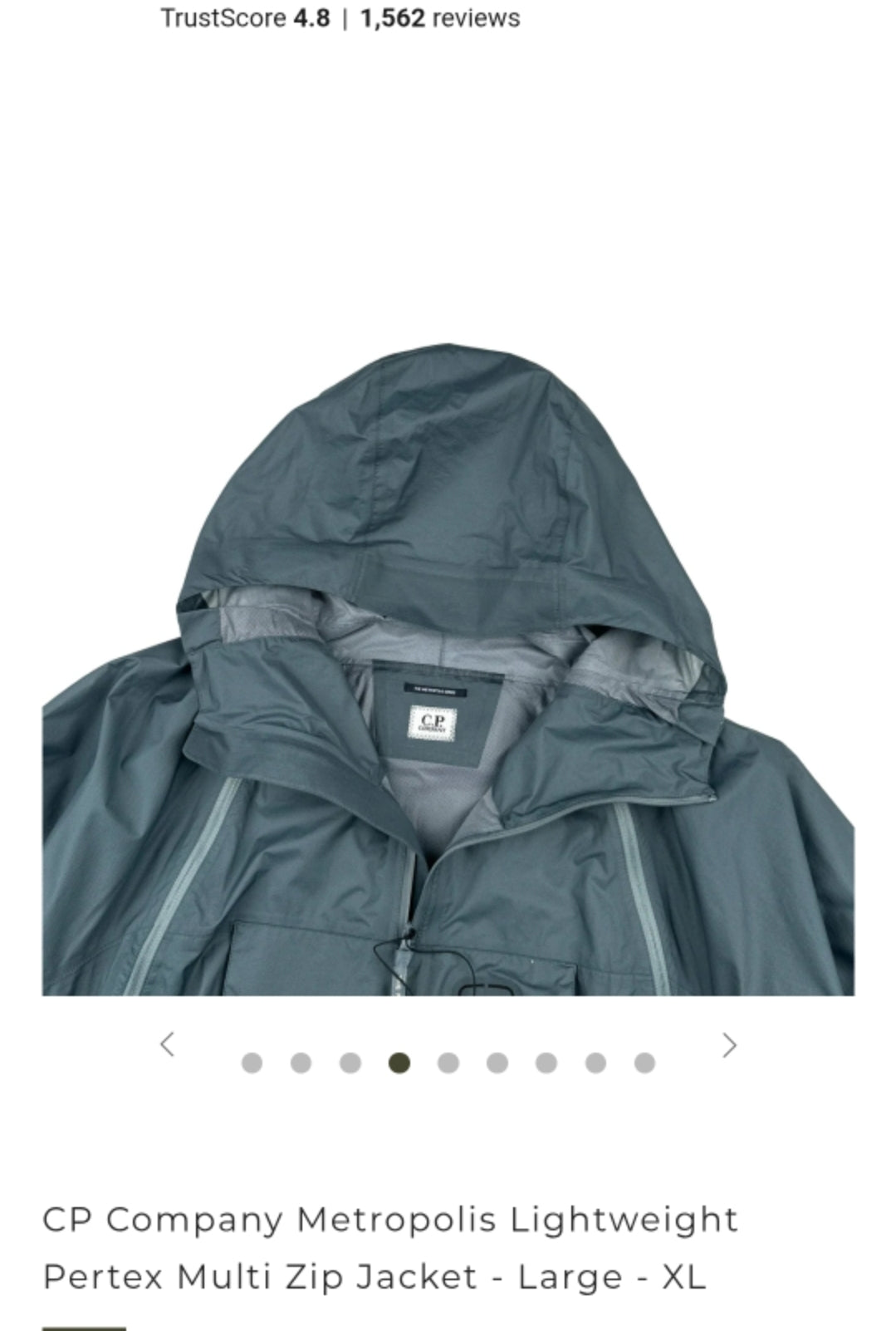 MENS CP COMPANY LIGHTWEIGHT PERTEX MULTI ZIP JACKET