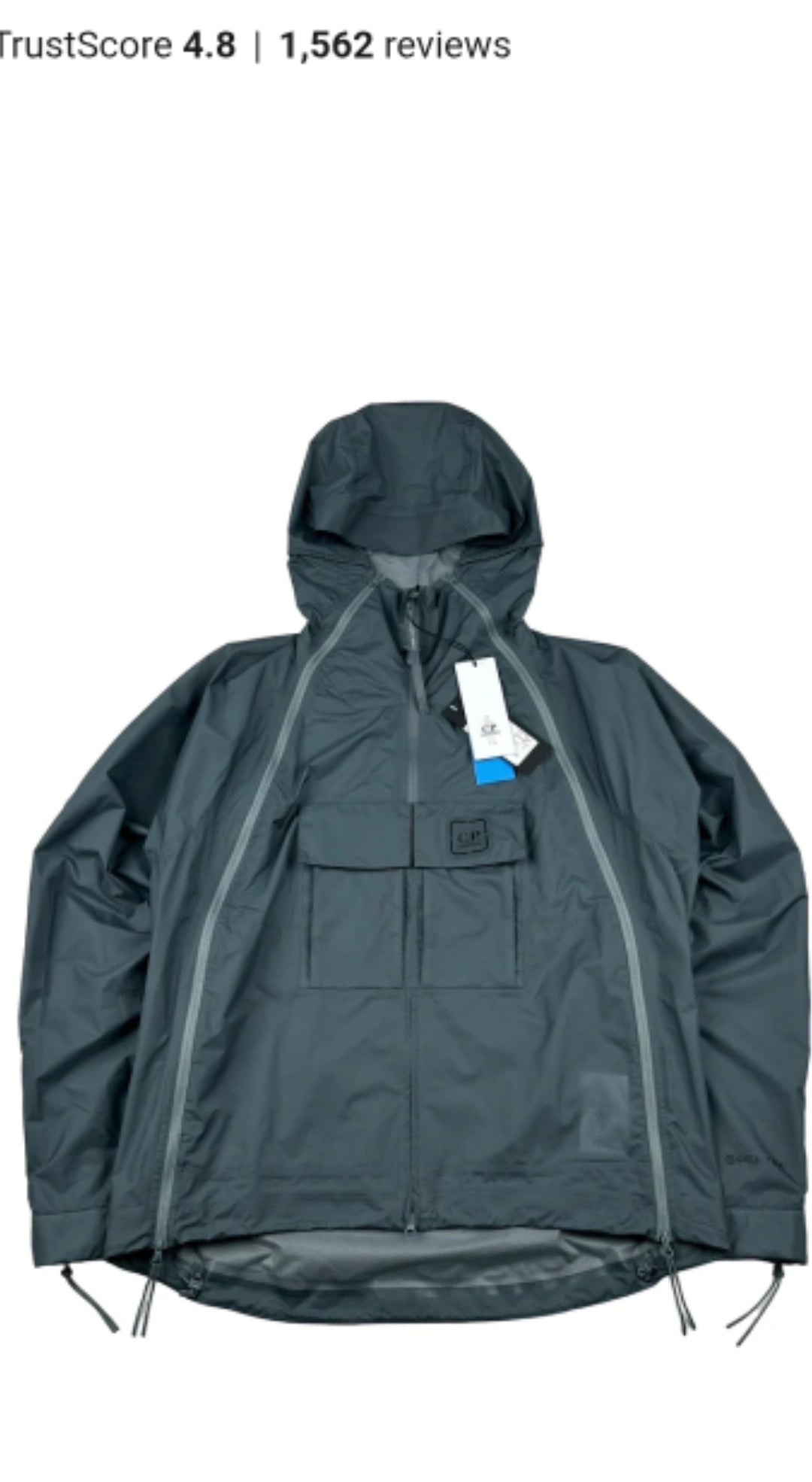 MENS CP COMPANY LIGHTWEIGHT PERTEX MULTI ZIP JACKET