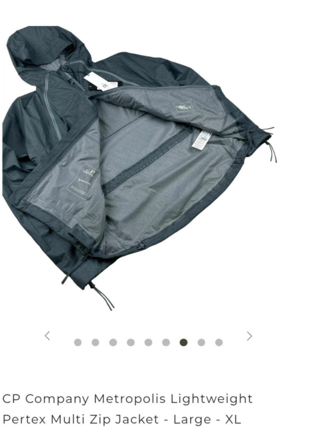 MENS CP COMPANY LIGHTWEIGHT PERTEX MULTI ZIP JACKET
