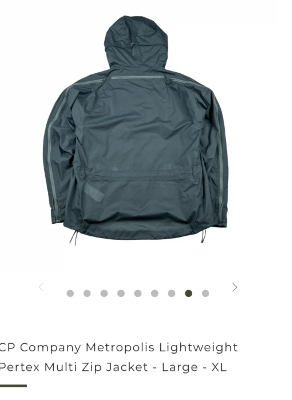 MENS CP COMPANY LIGHTWEIGHT PERTEX MULTI ZIP JACKET