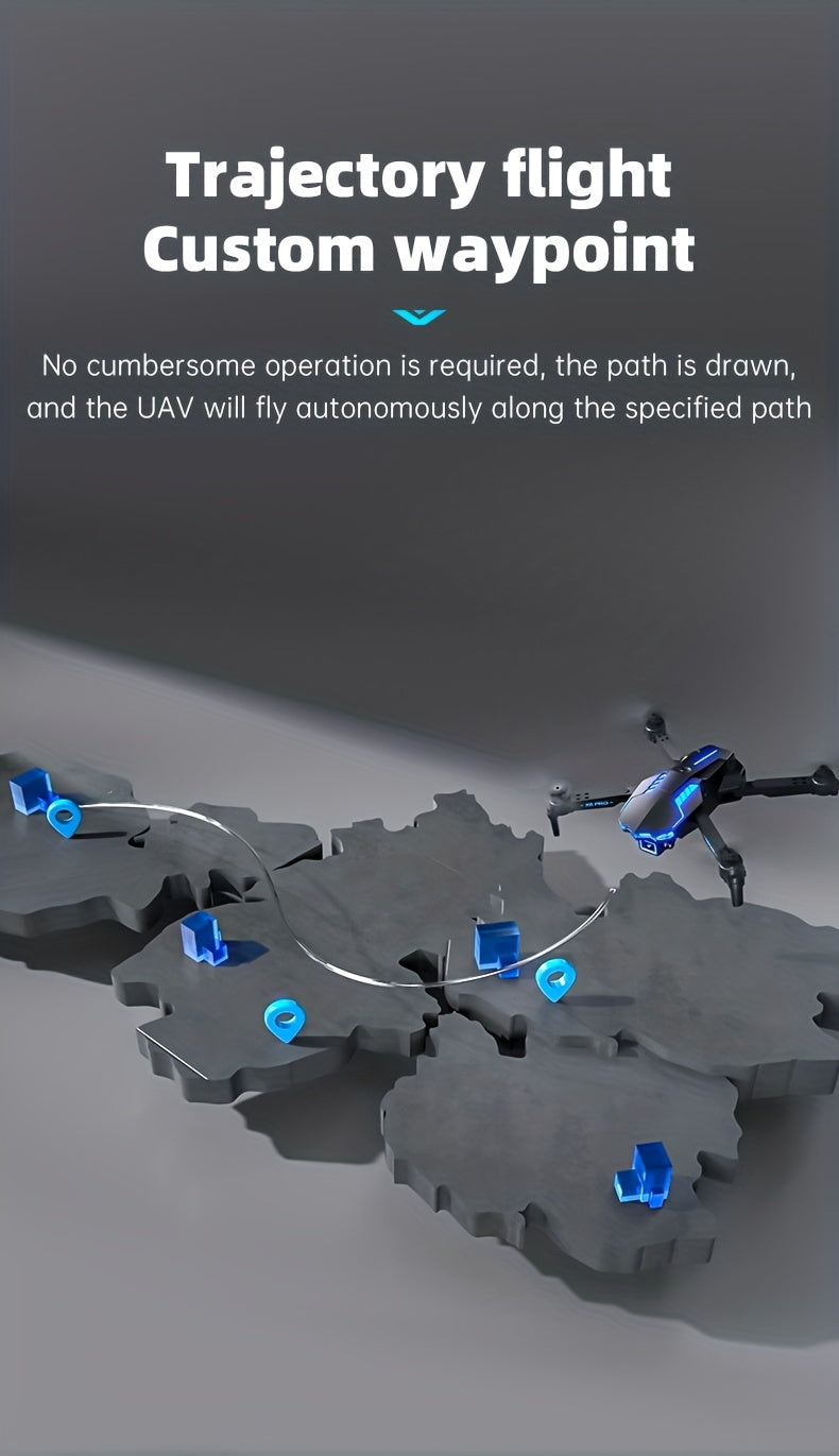 XKRC X6 Foldable Drone with Camera, Obstacle Avoidance, Gravity Mode, and More - Includes Carrying Bag