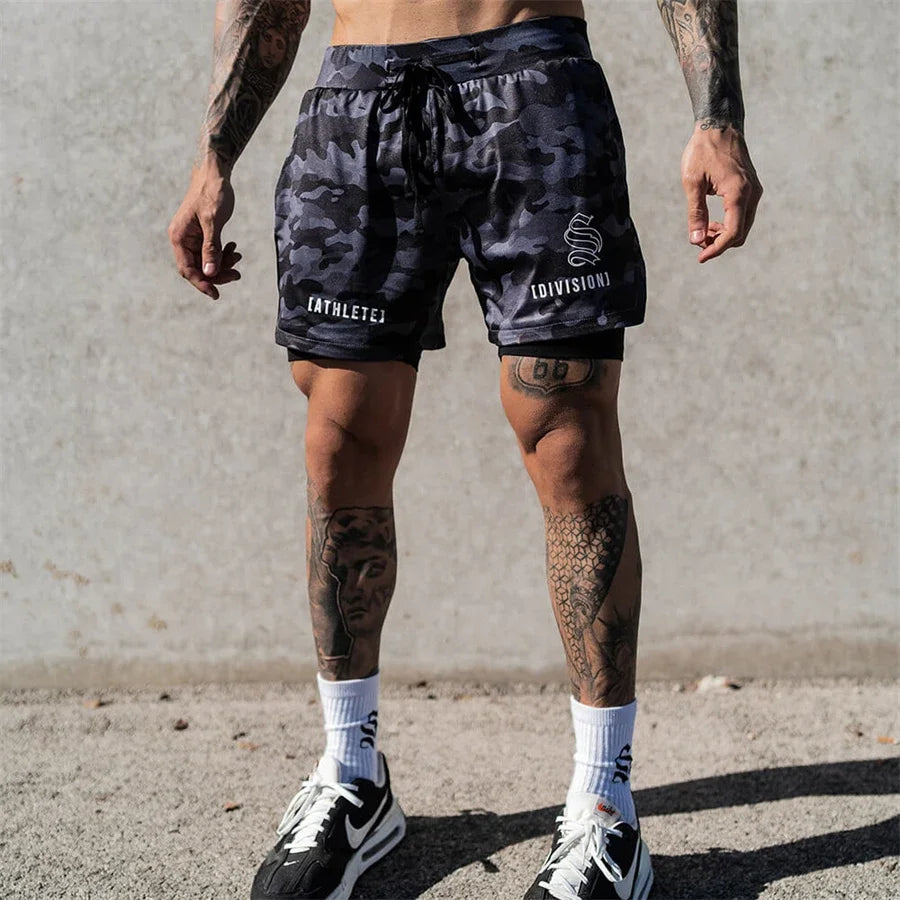BUY
NEW 2 IN 1 Sport Running Casual Breathable Shorts Men Double-deck Jogging Quick Dry GYM Shorts Fitness Workout Men Shorts