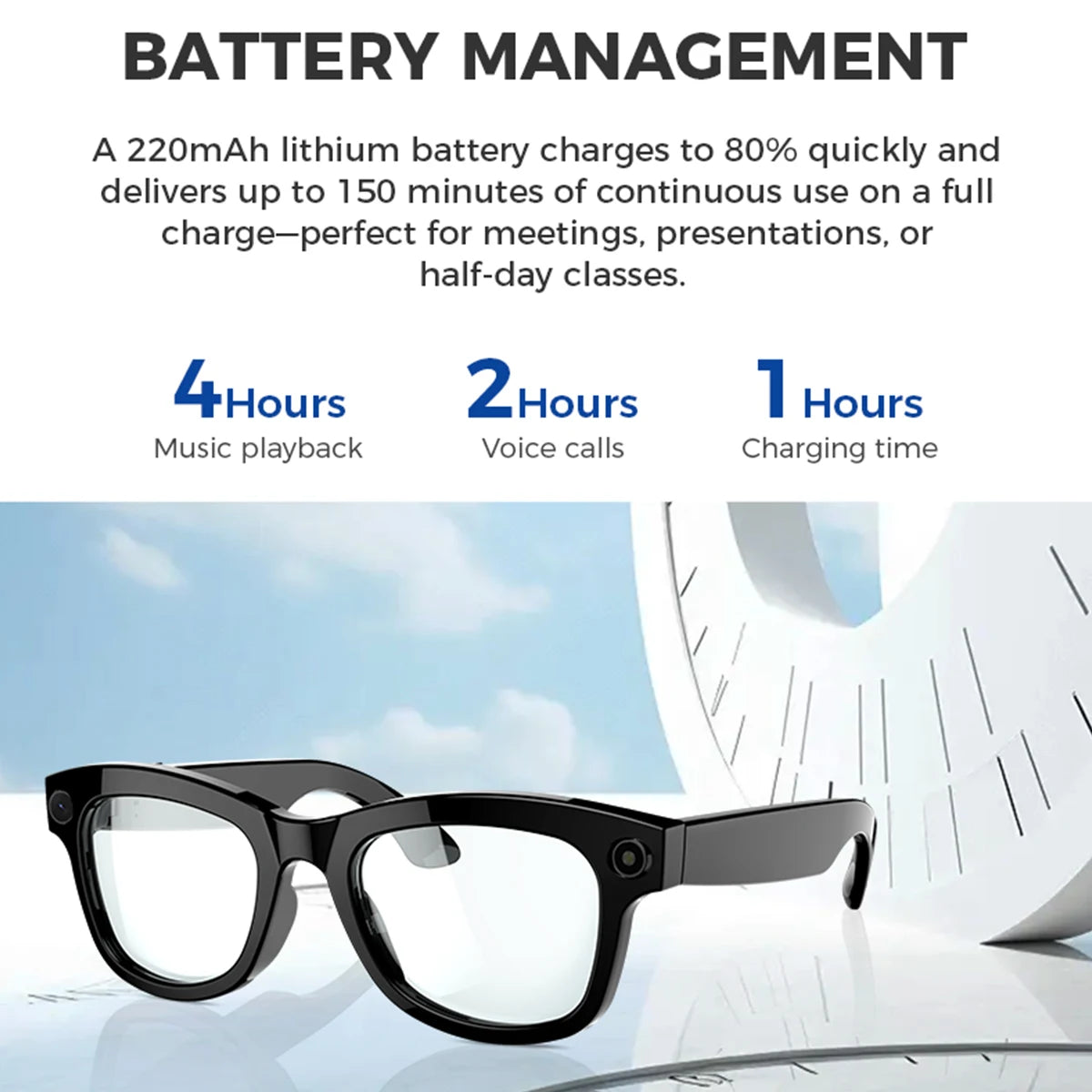 " BUY NOW"
AI Smart Glasses Camera Function 1080P High Definition Pixel Polarized Lenses Photo Video Meetings Video Recorder For Men Women