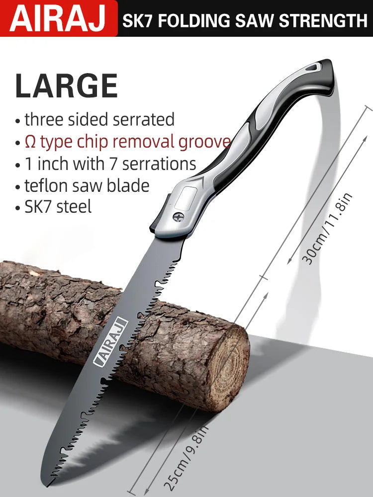 BUY NOW
AIRAJ Folding Saw Woodworking Folding hacksaw Multifunction Cutting Wood Sharp Camping Garden Prunch Saw Tree Chopper Knife Hand